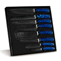 Syvek Japanese Damascus 8-Piece Set – Sapphire Resin Edition