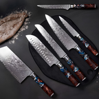Syvek Japanese Damascus 6-Piece Set - Celtic Wood Edition