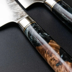 Syvek Japanese Damascus 6-Piece Set - Black Oak Edition