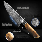 Syvek Japanese Damascus 7-Piece Set - Belgian wood edition