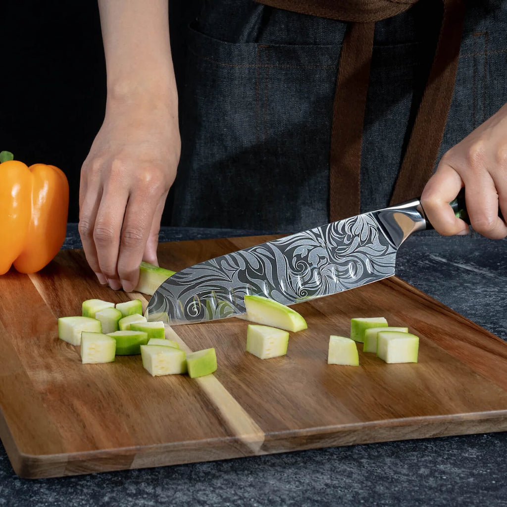 Syvek Japanese Damascus 8-Piece Set – Sidória Green Edition