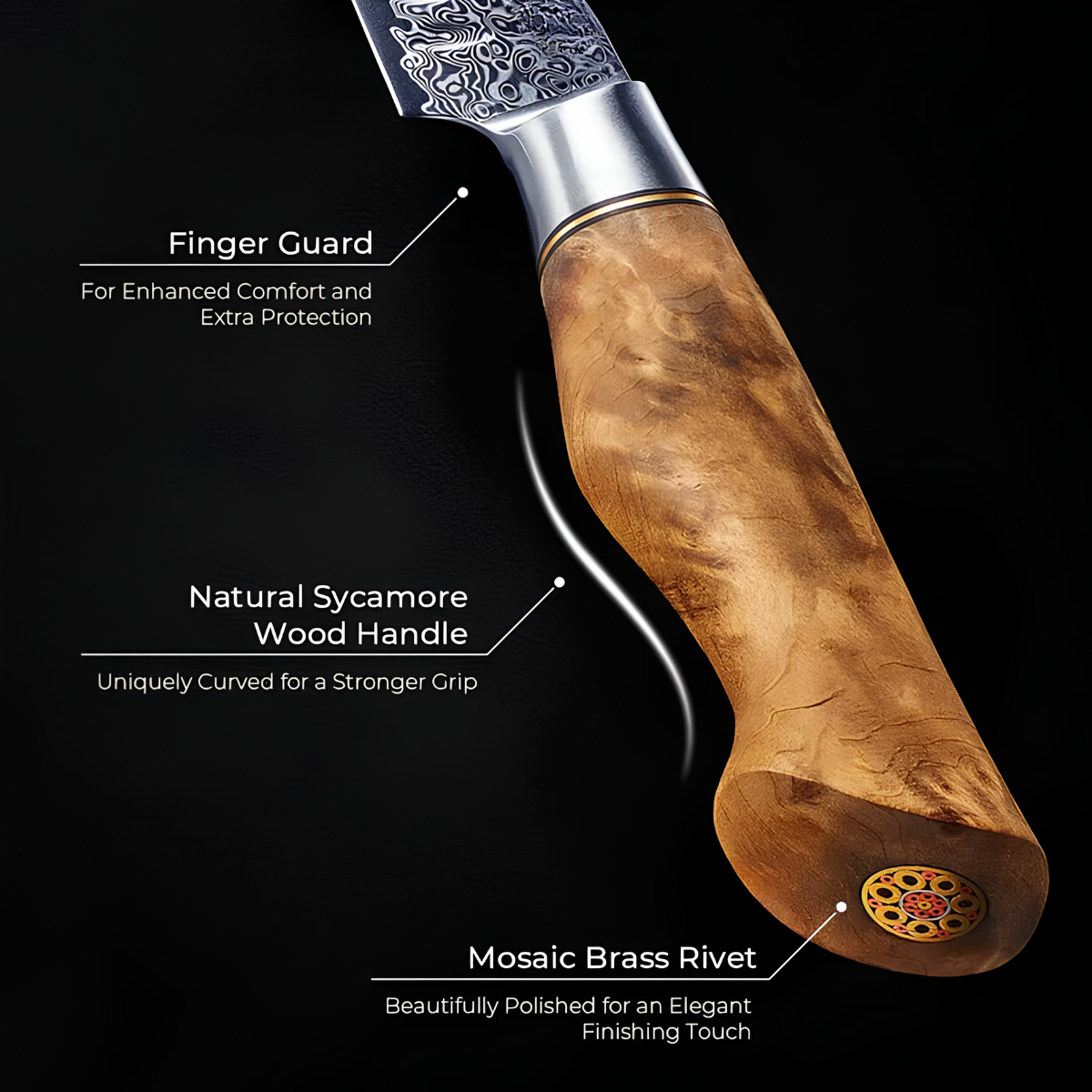 Syvek Japanese Damascus 7-Piece Set - Belgian wood edition