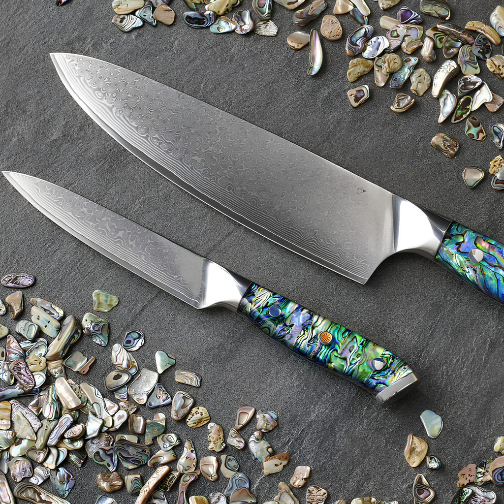 Syvek Japanese Damascus 6-Piece Set - Sea Shell Edition