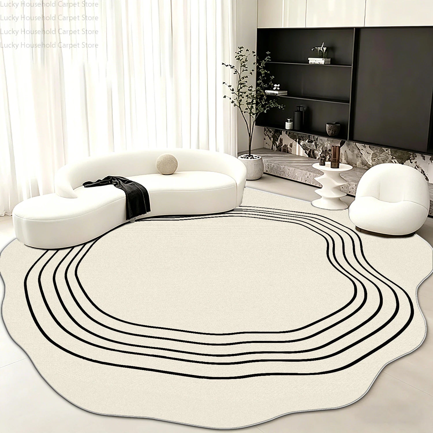 Alfombras antideslizantes de estilo Simple y moderno para sala de estar, guardarropa, tocador, alfombras alienígenas fáciles de limpiar, Franela suave