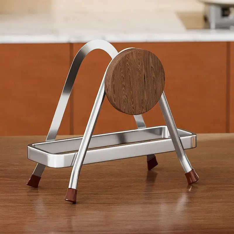 Soporte Multifuncional para Tabla de Cortar de Cocina, Organizador de Tapas de Ollas, Triangular, de Acero Inoxidable, Imperm...