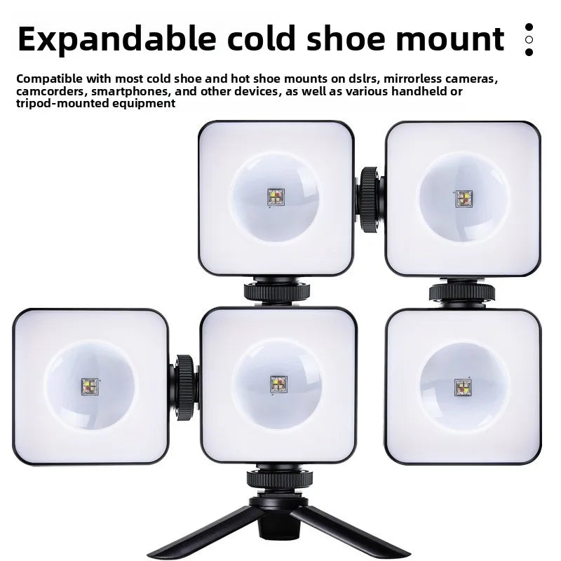 Mini Lámpara de Bolsillo Magnética RGB con Proyección de Atardecer Ajustable, Luz Ambiental Portátil para Transmisiones en Vivo y Grabación con Teléfono
