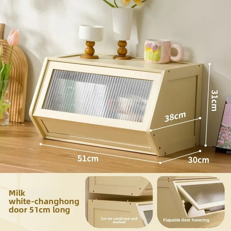 Gabinete de almacenamiento apilable multifuncional con tapa, caja de almacenamiento varios, caja de almacenamiento para el hogar, mesita de noche
