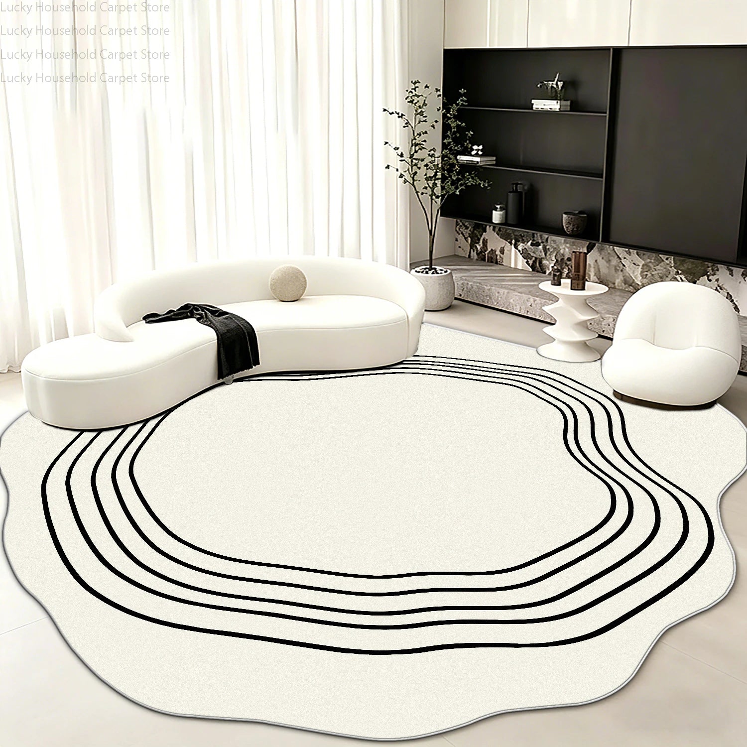Alfombras antideslizantes de estilo Simple y moderno para sala de estar, guardarropa, tocador, alfombras alienígenas fáciles de limpiar, Franela suave