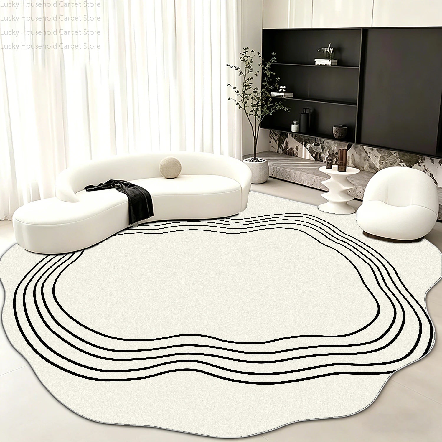 Alfombras antideslizantes de estilo Simple y moderno para sala de estar, guardarropa, tocador, alfombras alienígenas fáciles de limpiar, Franela suave