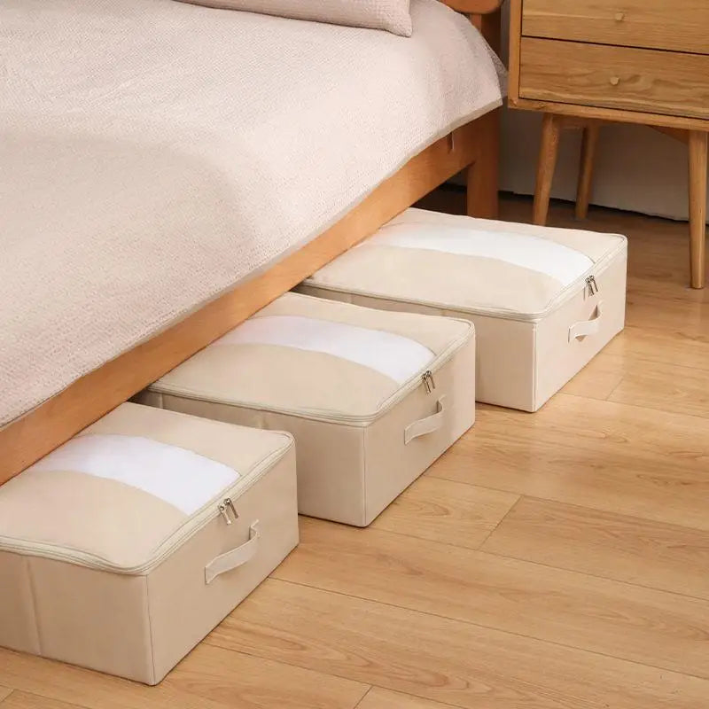 Caja de Almacenamiento Debajo de la Cama de Gran Tamaño, Plegable, para Ropa y Edredones, Organizador Debajo de la Cama, Caja...