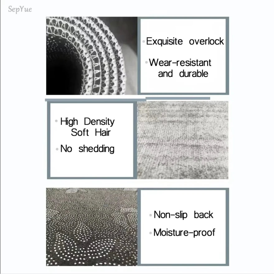 VIKAMA Alfombra grande moderna de lujo con estampado, antideslizante y lavable, para decoración del hogar en la sala de estar y el dormitorio-dsj