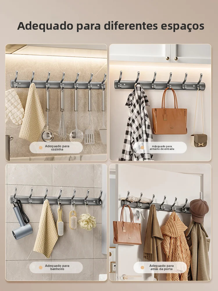 Gancho para Colgar en la Pared de Alta Calidad, Gancho Adhesivo Fuerte para Ropa, Sin Necesidad de Perforar, Gancho de Alumin...