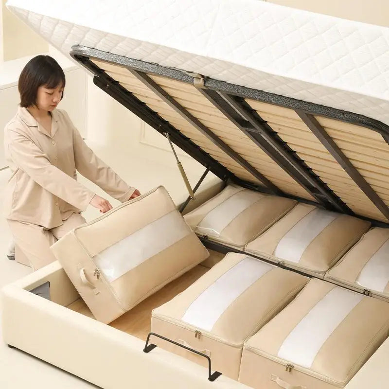 Caja de Almacenamiento Debajo de la Cama de Gran Tamaño, Plegable, para Ropa y Edredones, Organizador Debajo de la Cama, Caja...