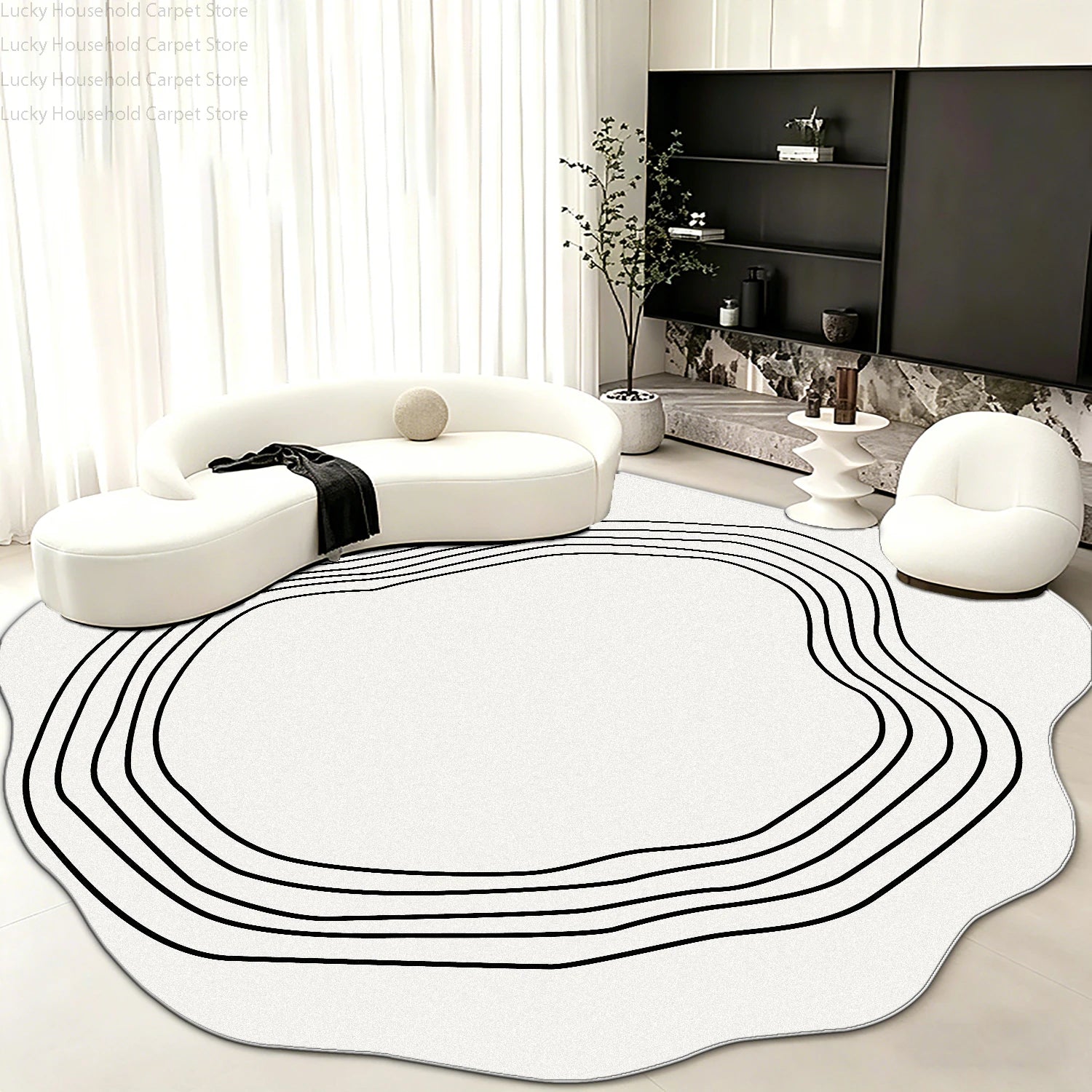 Alfombras antideslizantes de estilo Simple y moderno para sala de estar, guardarropa, tocador, alfombras alienígenas fáciles de limpiar, Franela suave