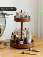 Estante Giratorio de Madera Maciza para Especias de Cocina, Soporte para Latas de Condimento, Sin Necesidad de Perforación, F...