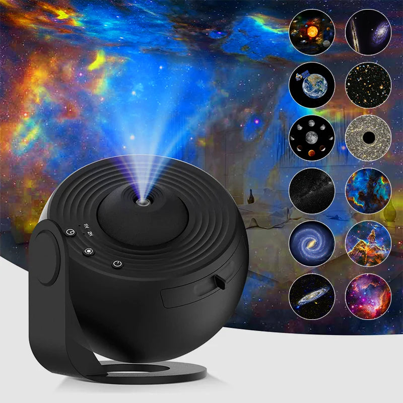 Proyector de Luz Nocturna, Proyector de Cielo Estrellado de Galaxia, 360 °   Lámpara de Planetario Giratoria para Dormitorio Infantil, Regalo de San Valentín, Decoración de Boda