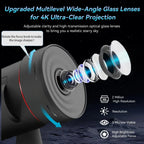 Proyector Galaxy 4K con Aurora Giratoria - Luz de Cielo Estrellado HD, Temporizador/Enfoque Ajustables, 10 Discos de Estrellas, Regalo Perfecto para Decoración del Hogar